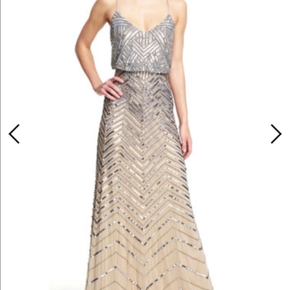 Art Deco Adriana Papell Bluson Dress